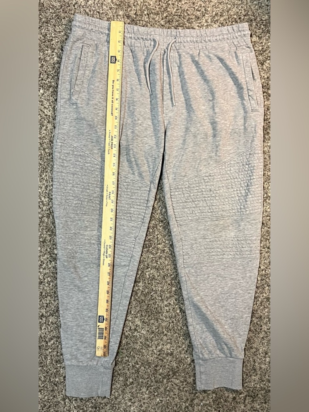 2 FOR 1: H&M Men's Black AND Grey Biker Joggers with Drawstring Waist! Size XL. - Picture 12 of 16